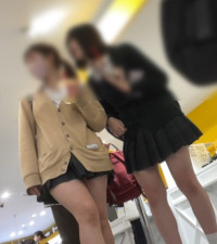 JKお宝＃86 可愛いポニーテールJKの白いパンツ