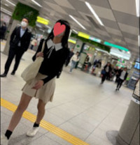 【5日間連続で逆さ撮り】パンツが食い込んでTバックみたいになっちゃってる