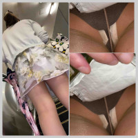 【4K縦画面】めくり＆逆さ６連発！ミニスカギャル