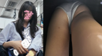 64制服女子下はがっつりブラもちらり